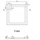 900x900mm Two Lips Square Shower Tray Center/Corner Waste 